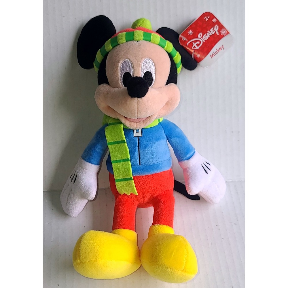 Disney Mickey Mouse Winter Plush Toy Stuffed Animal NWT 2016 Just Play
